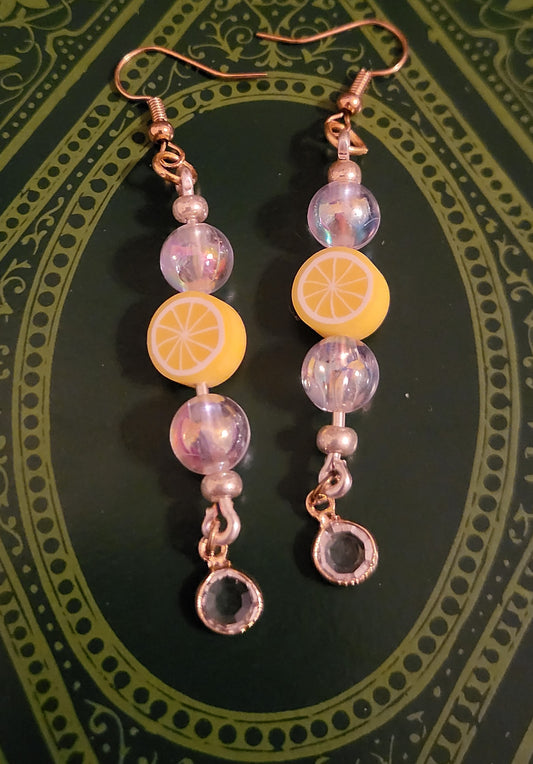 Frosted Lemonade 3" Earrings