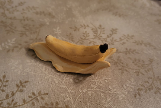 Banana Slug Clay Figurine