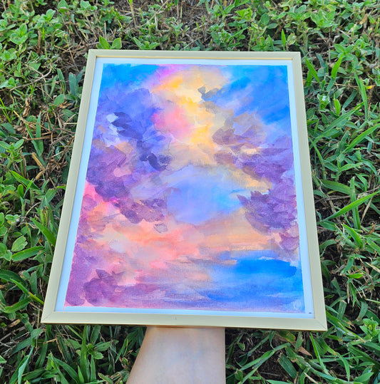 8x10 Majesty in a Parking Lot watercolor painting