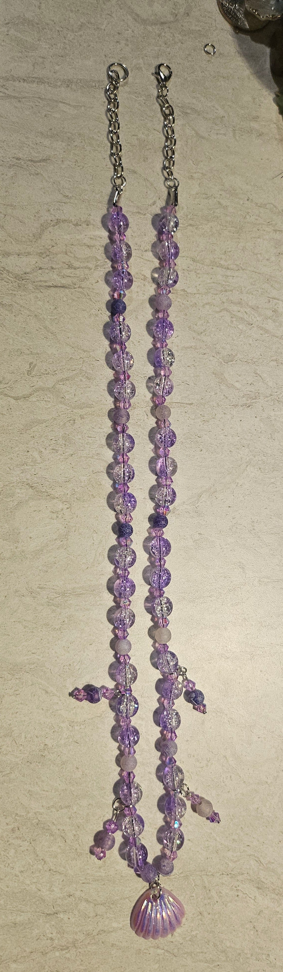 13" Purple Mermaid Necklace