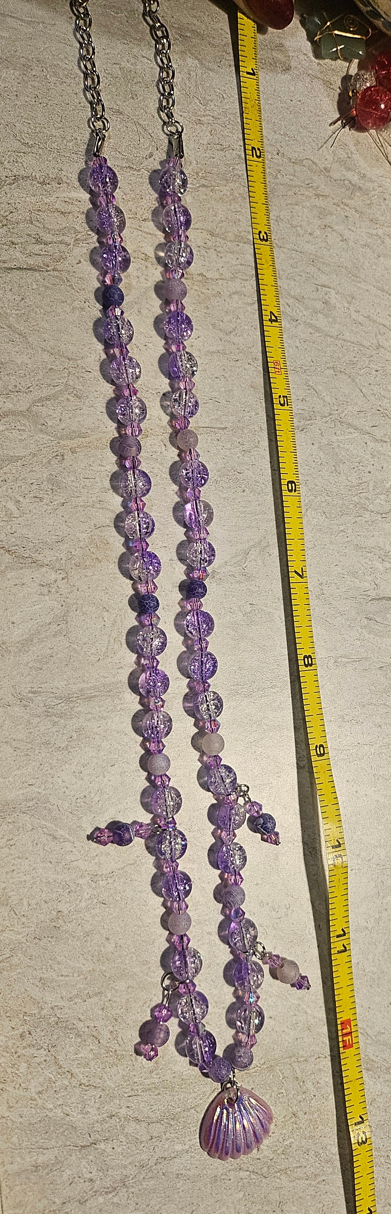 13" Purple Mermaid Necklace