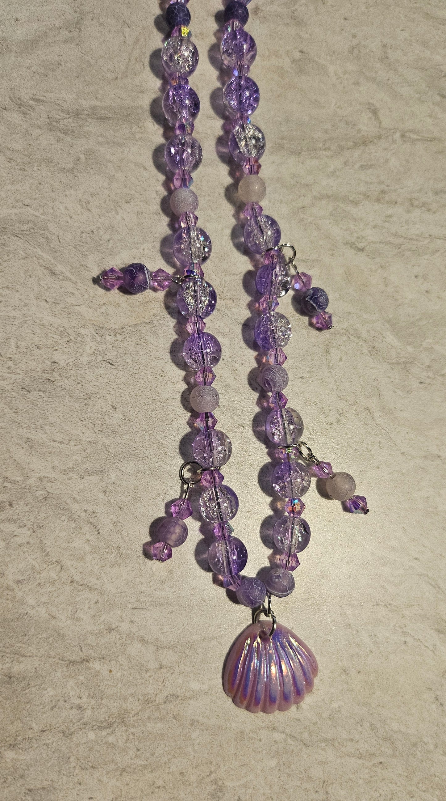 13" Purple Mermaid Necklace