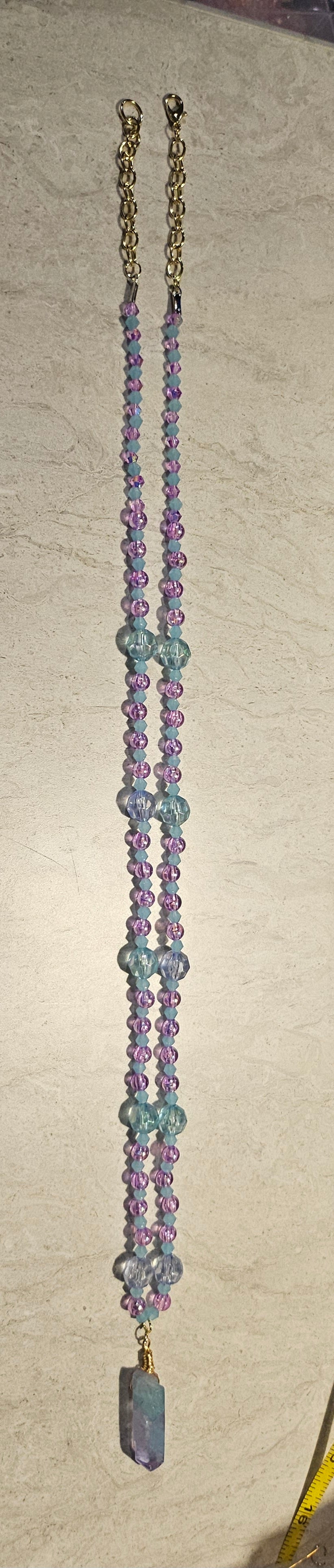 16" Cotton Candy Crystal Necklace