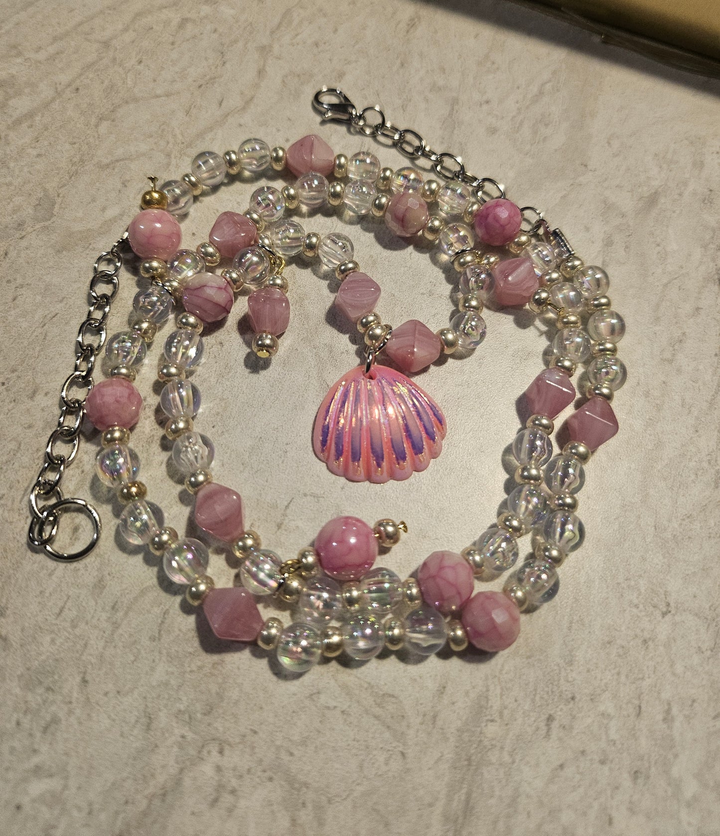 13" Pink Mermaid Necklace