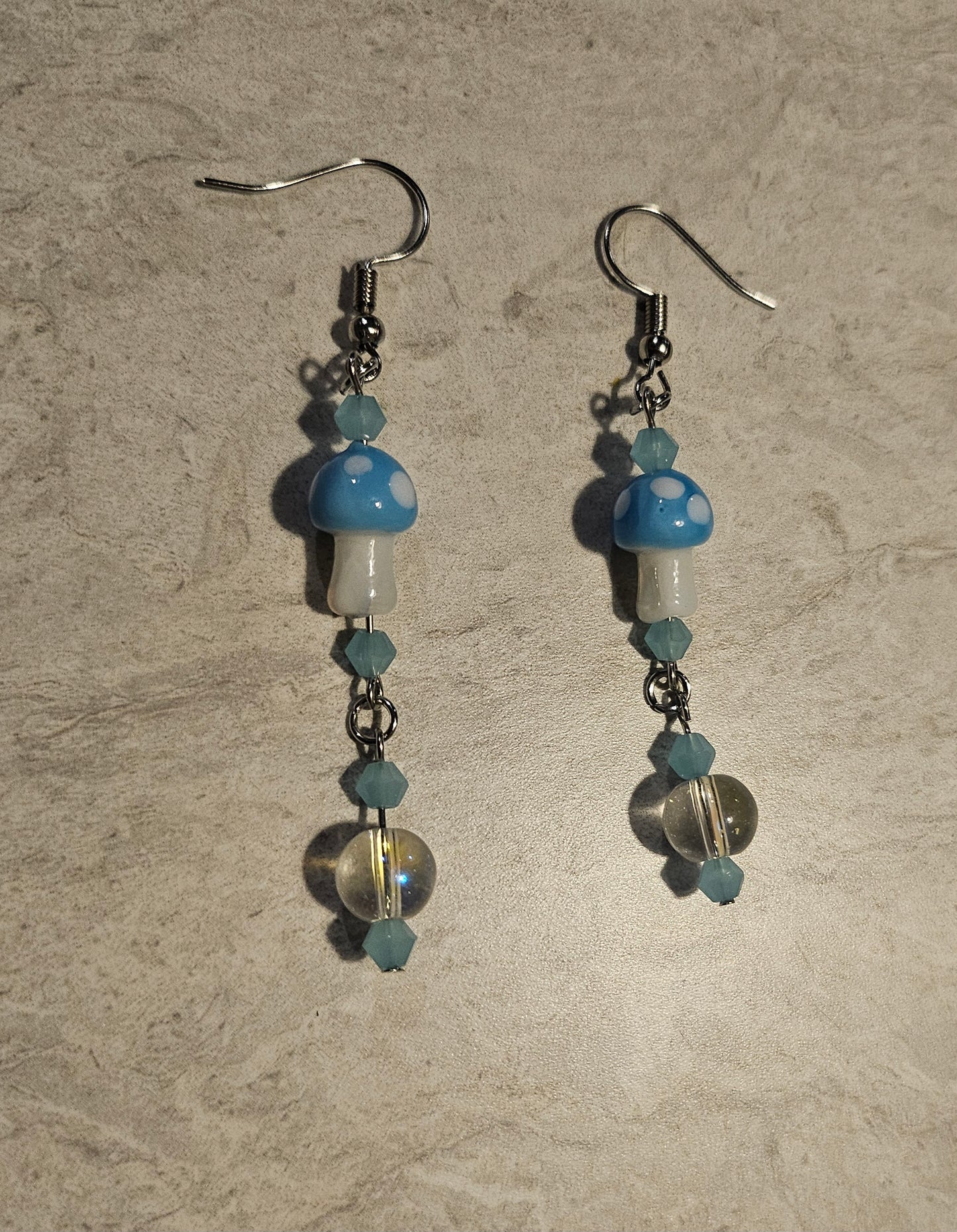 Cyan Mushie Dangle Earrings