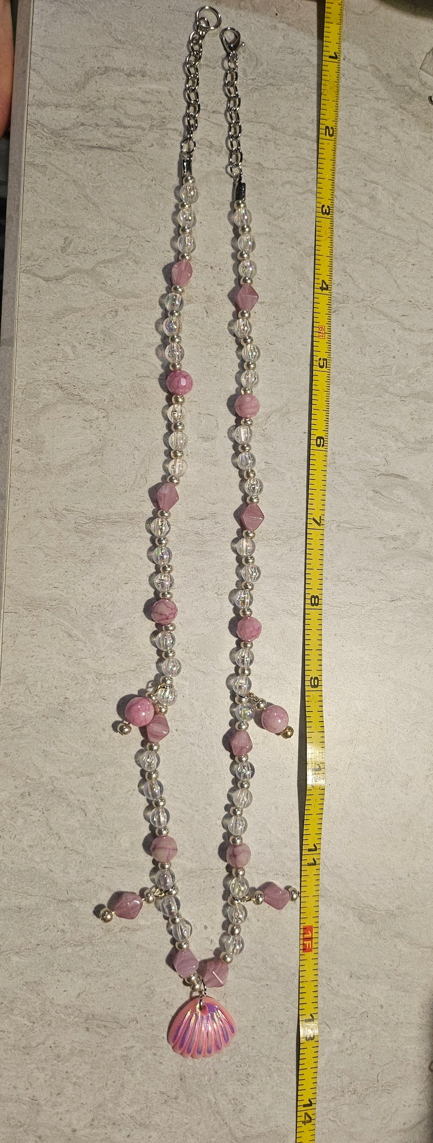 13" Pink Mermaid Necklace