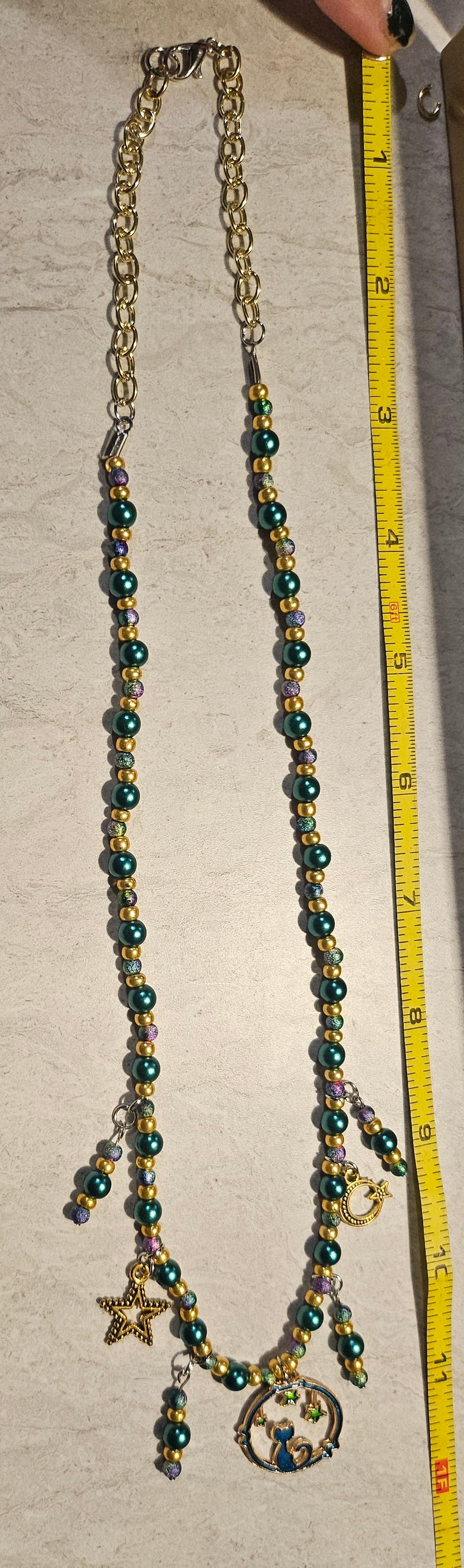 11" Turquoise Kitty Necklace