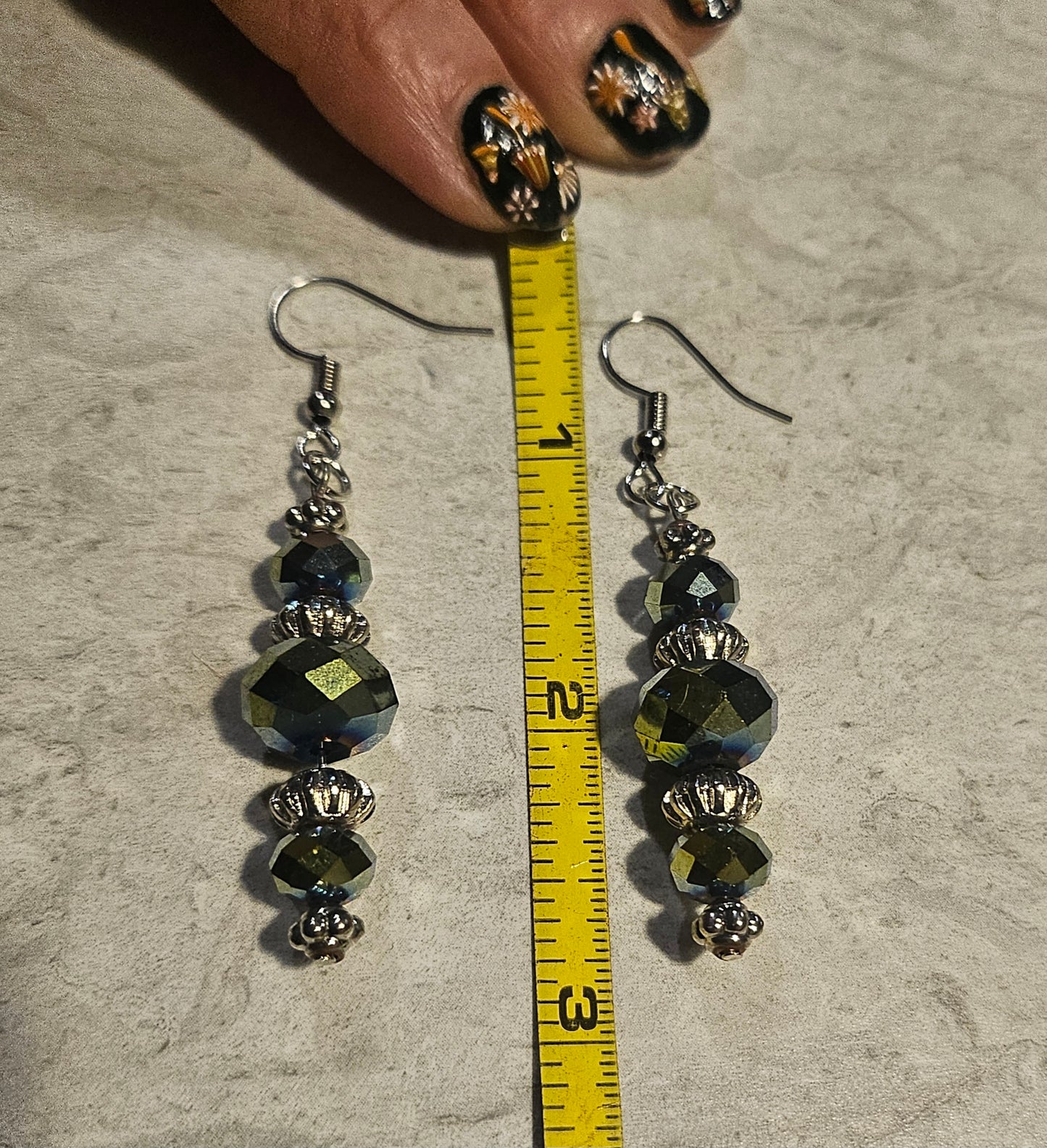 Faceted Glass Bead Earrings