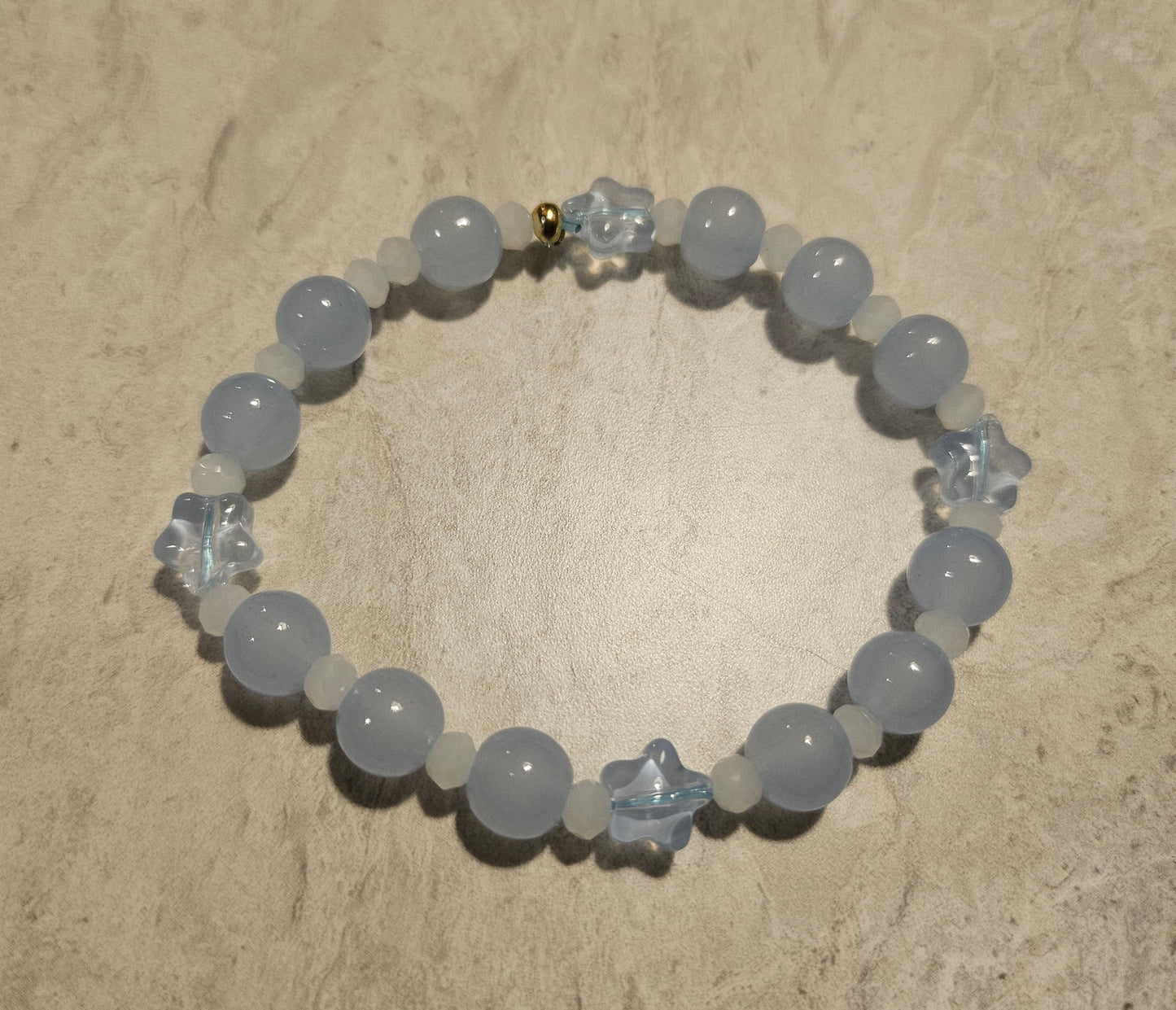 7" Baby Blue Star Stretchy Bracelet