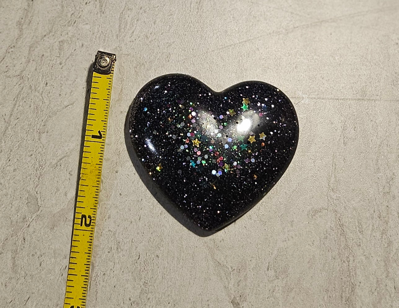 Black Galaxy Heart Magnet Set