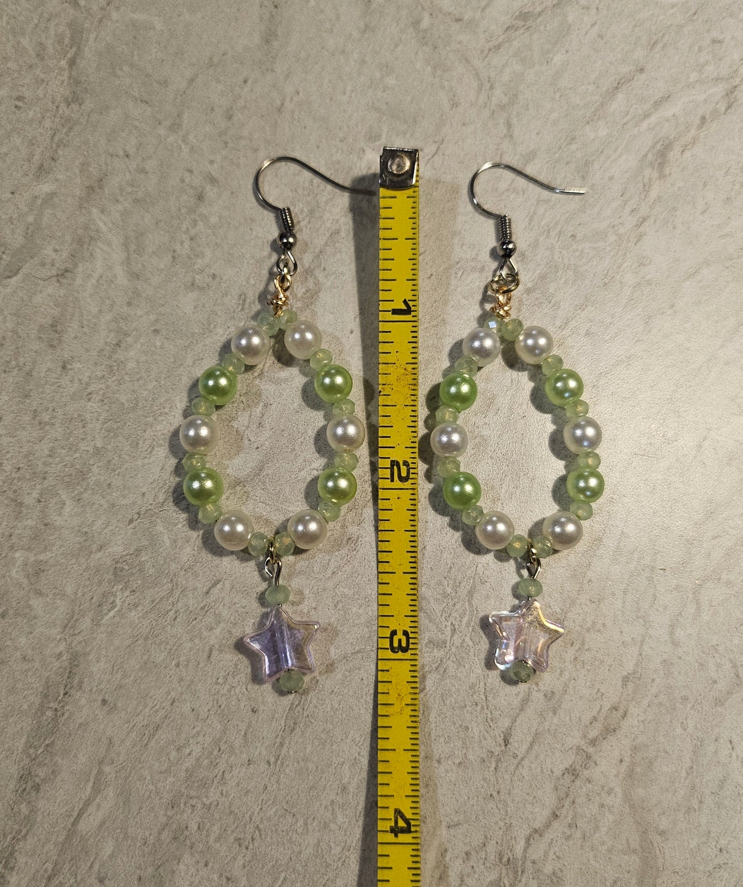 3" Kiwi Daydream dangly earrings