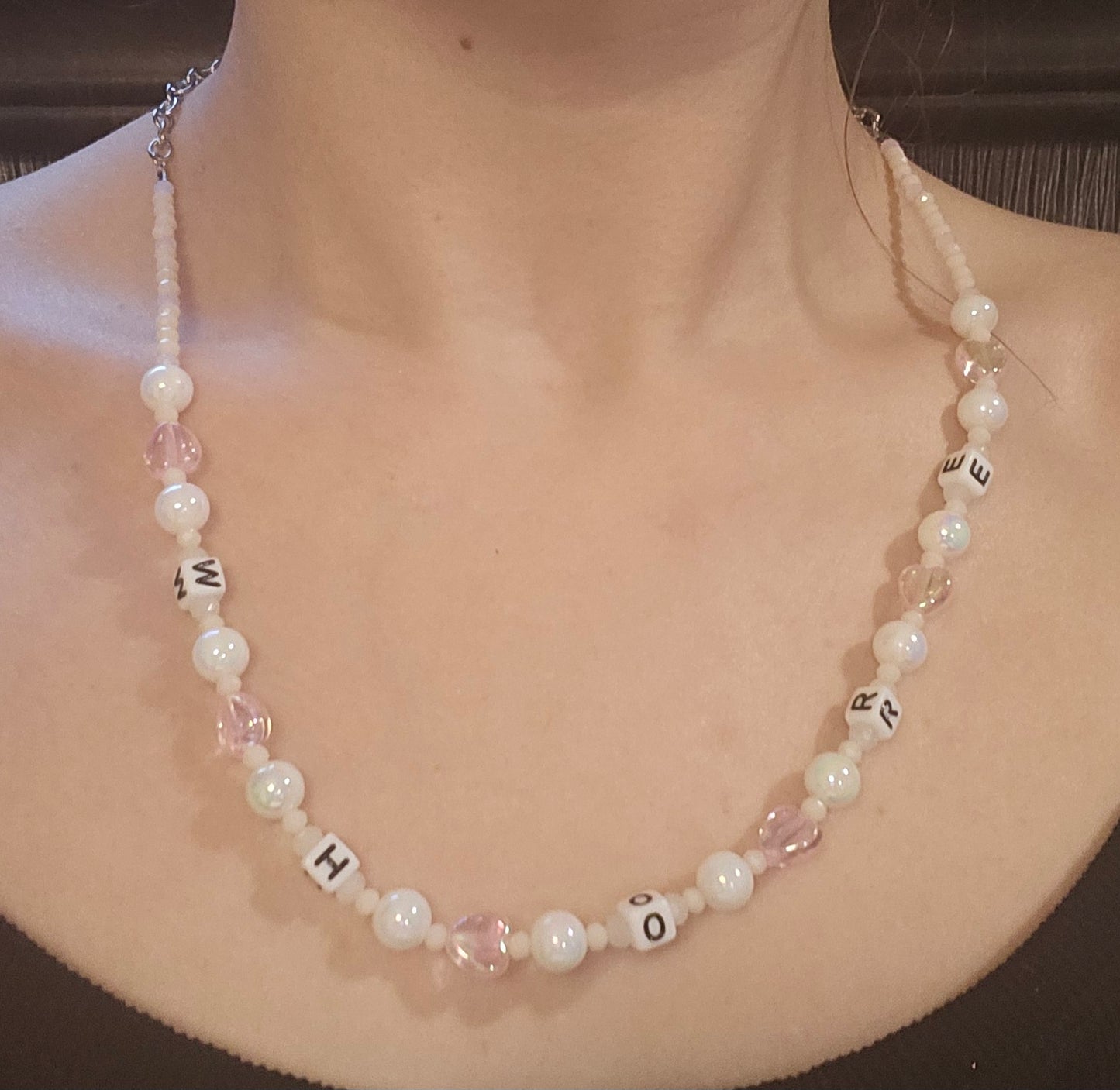 10" Wh*re Beaded Necklace