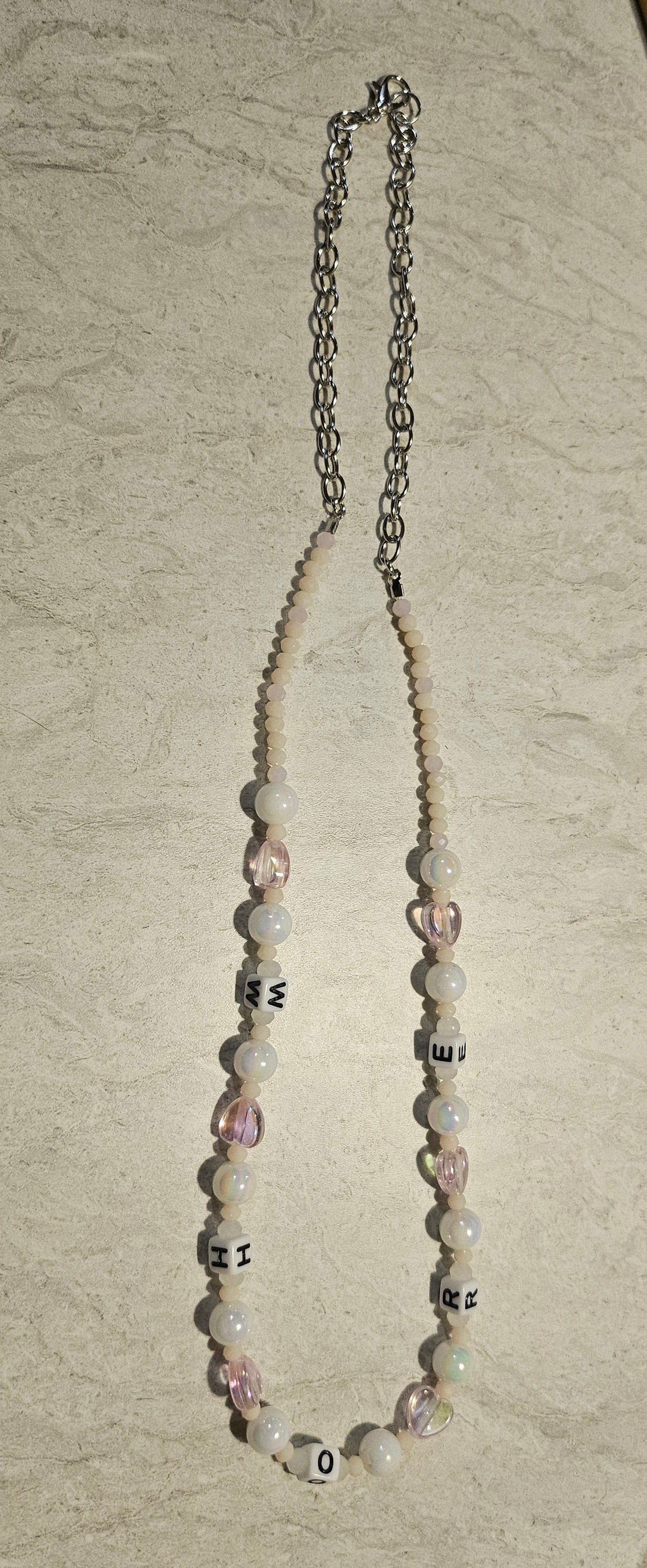 10" Wh*re Beaded Necklace