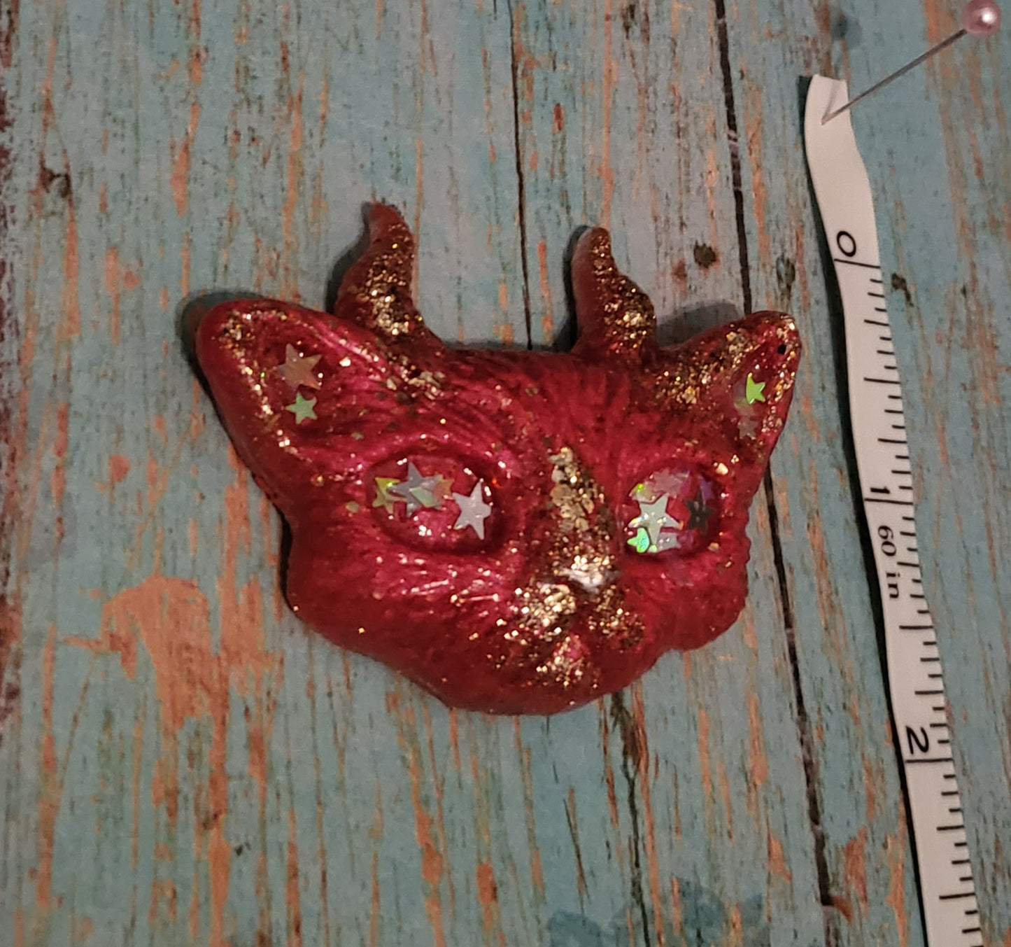 Pink/Gold Odd Kitty Magnet Set