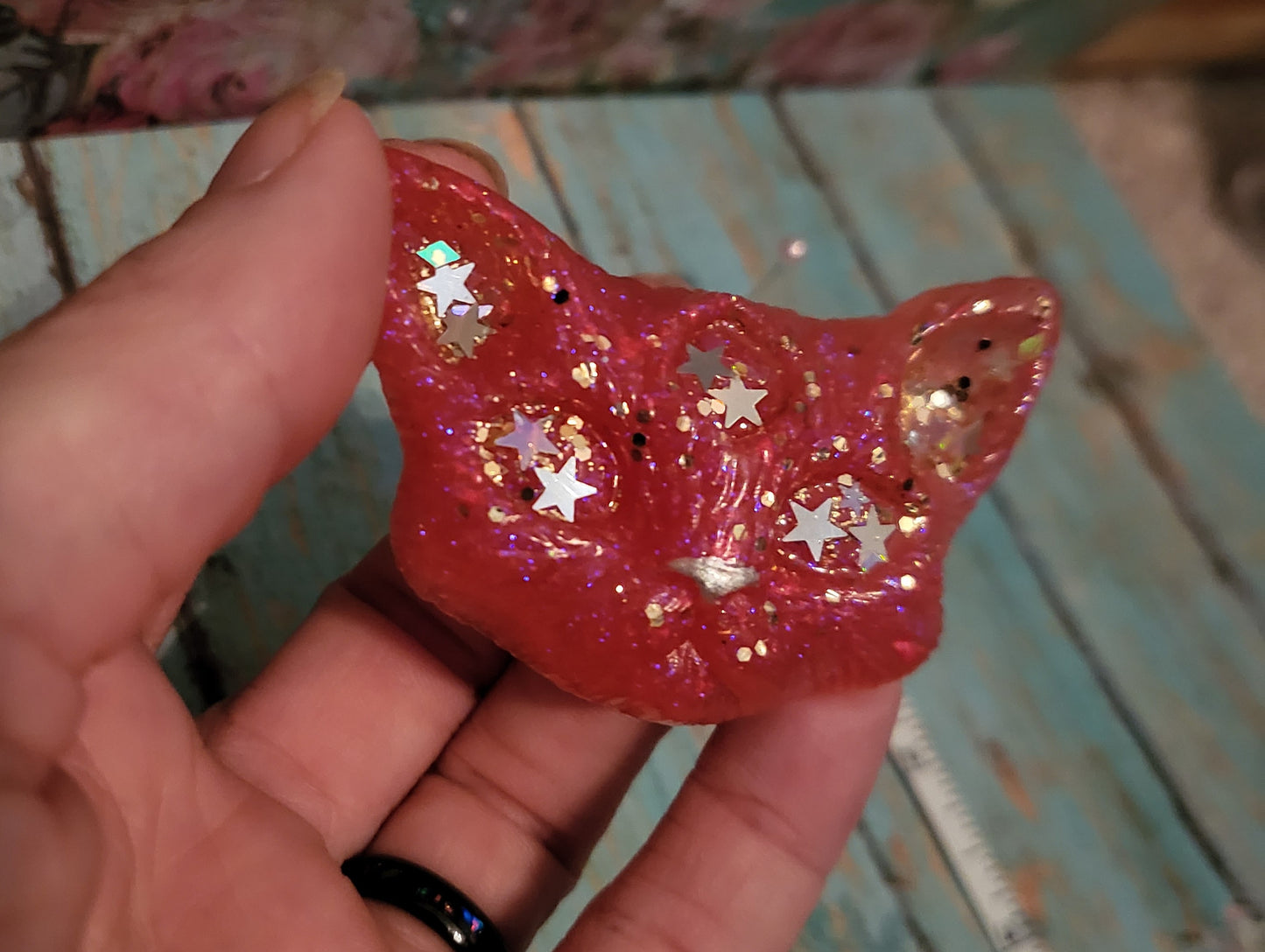 Pink/Gold Odd Kitty Magnet Set