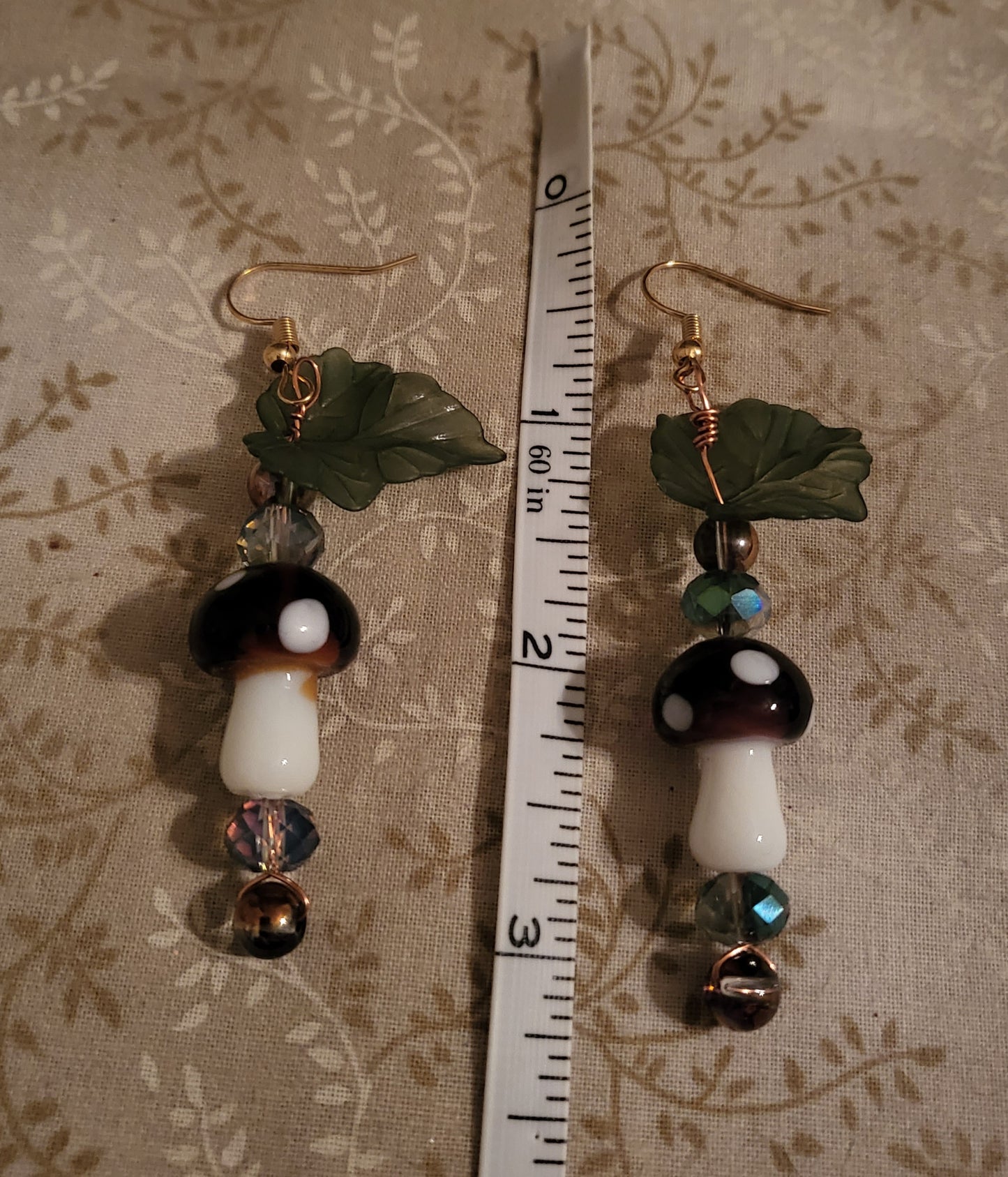 Brown Mushroom Earrings