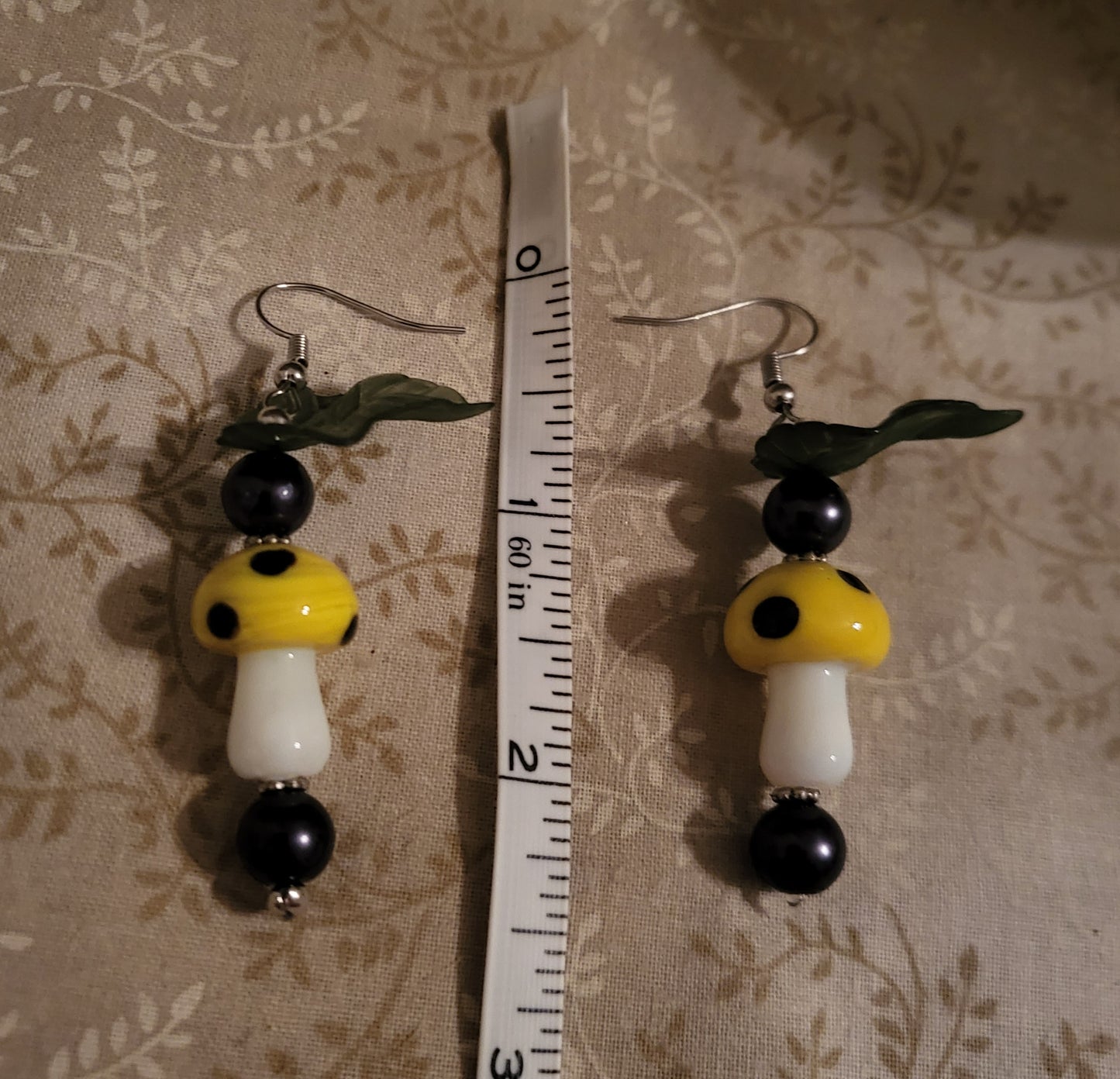 Yellow Mushroom Earrings