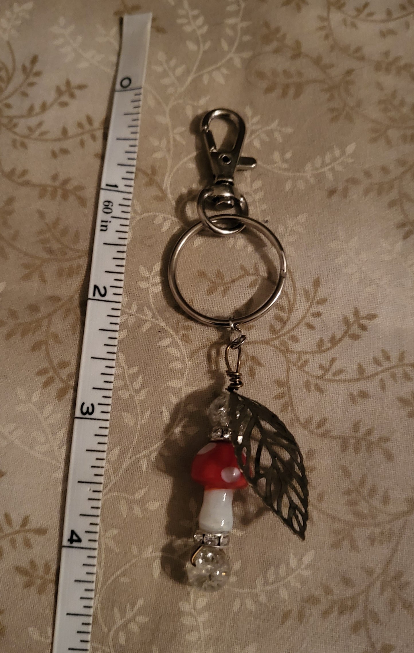 Red/Bronze Mushroom Keychain