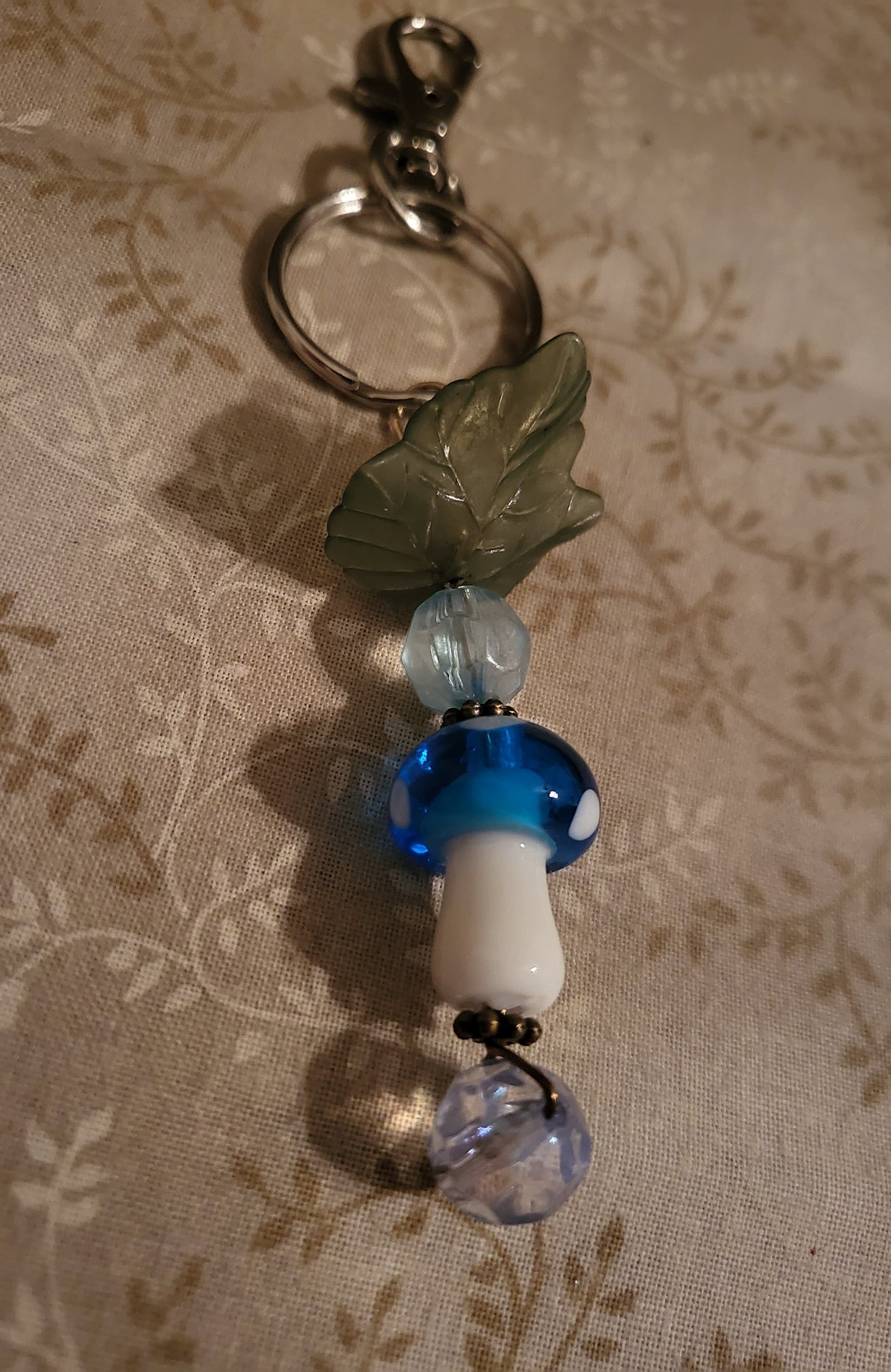 Blue Mushroom Keychain