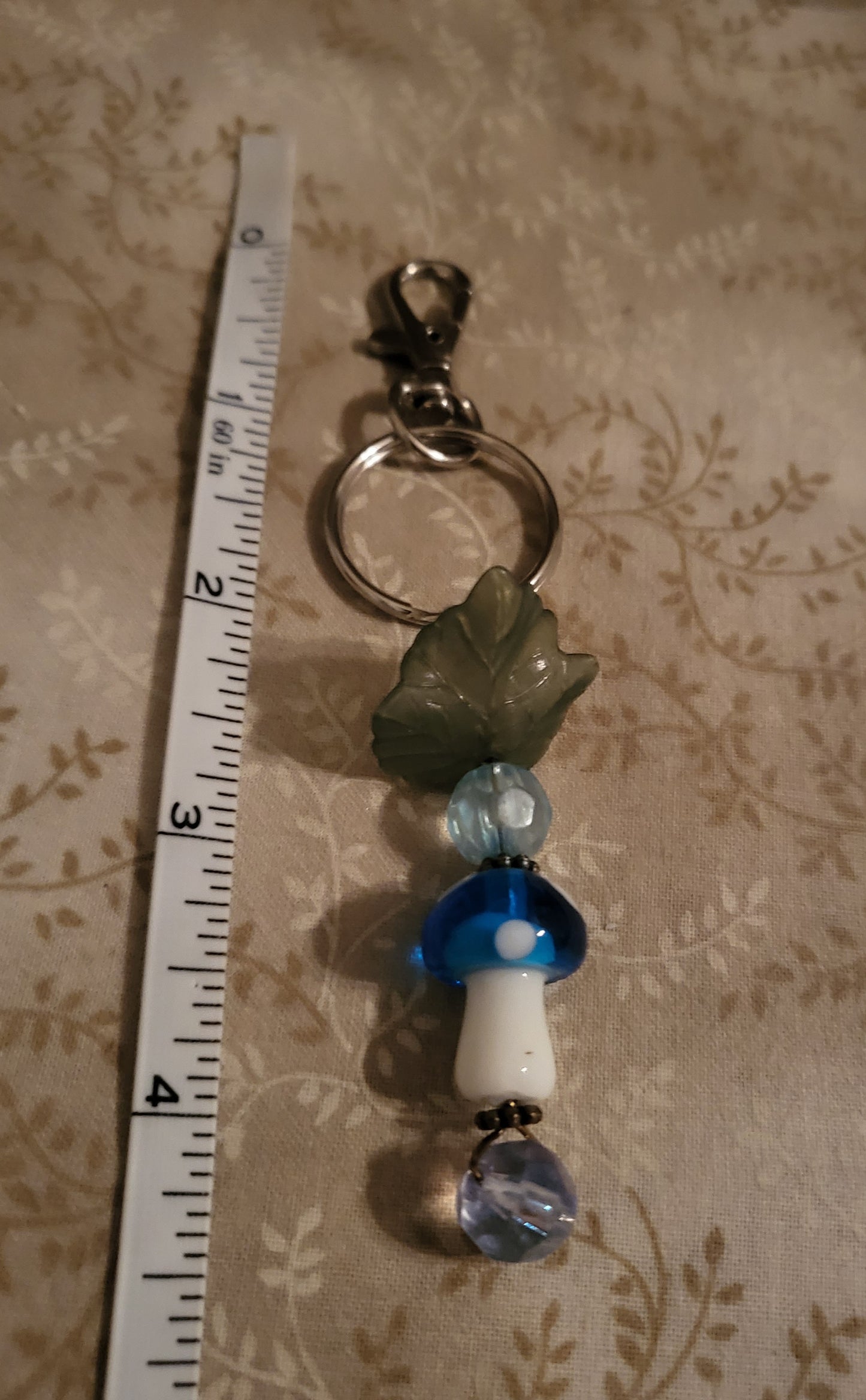 Blue Mushroom Keychain