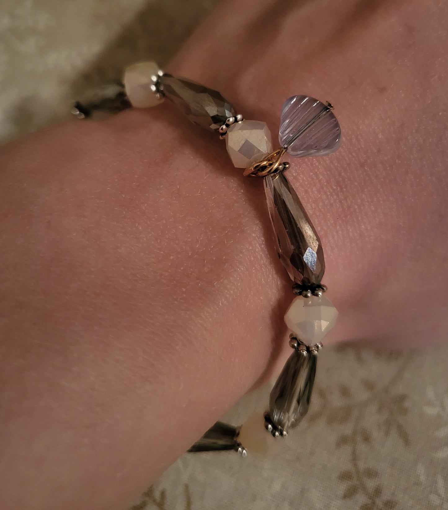 Monochrome Mermaid Stretchy Bracelet