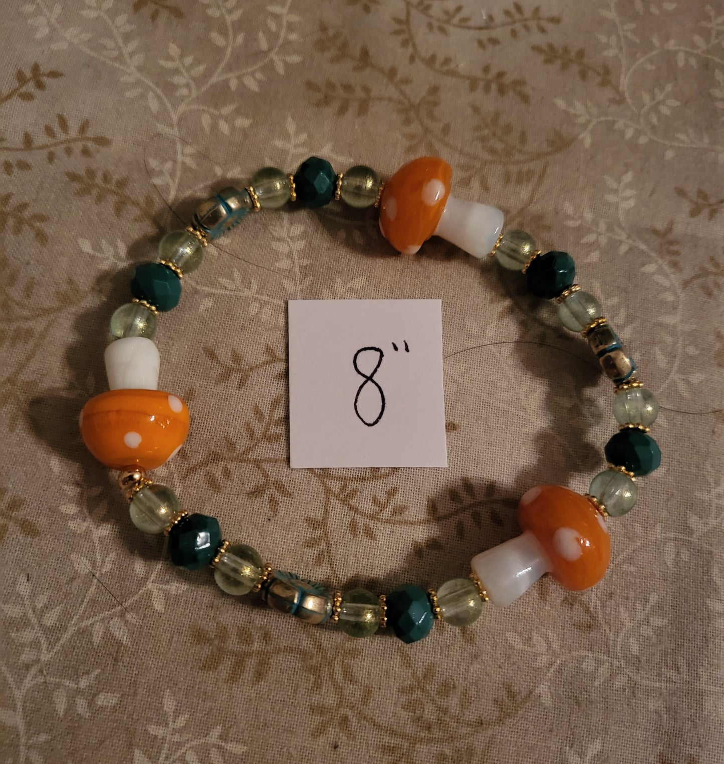 Orange Mushie Stretchy Bracelet