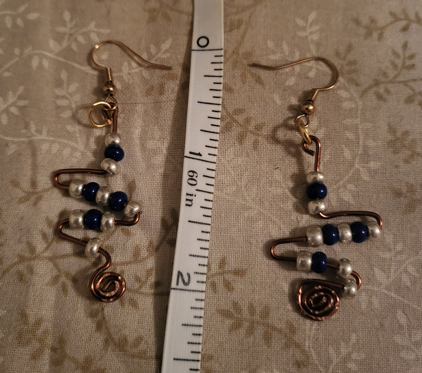 Bronze Squiggle Earrings