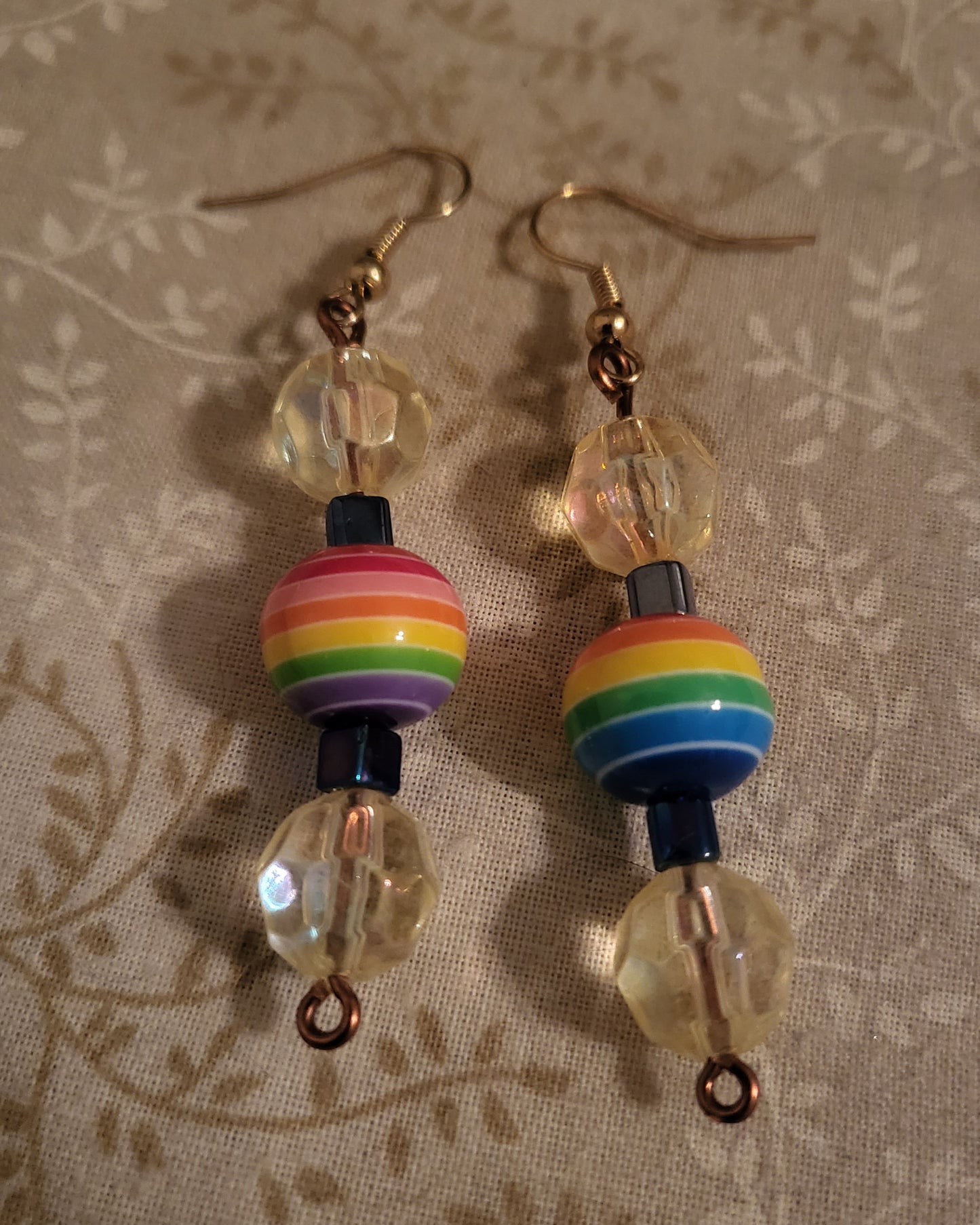 Rainbow Bead Earrings