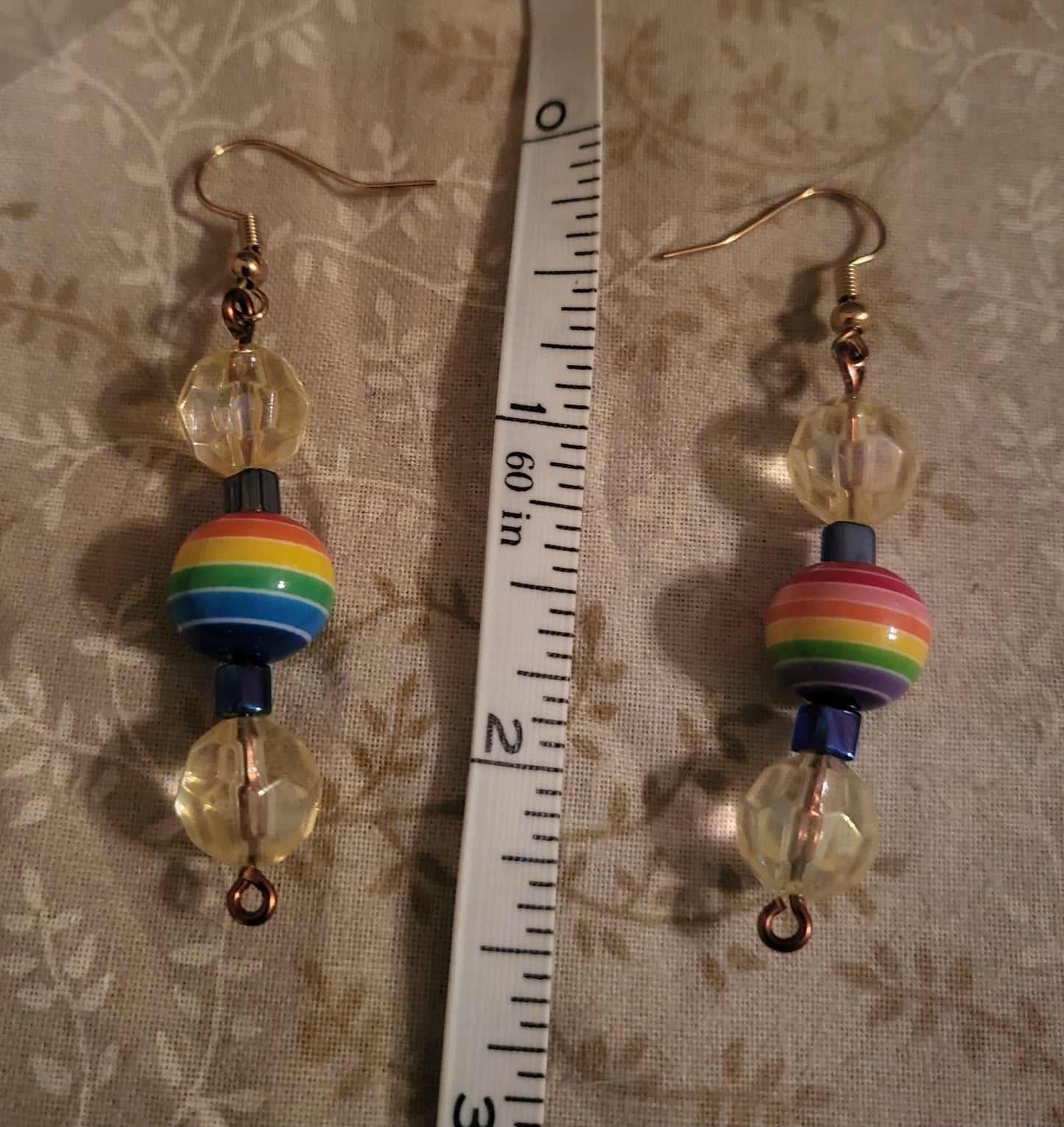 Rainbow Bead Earrings