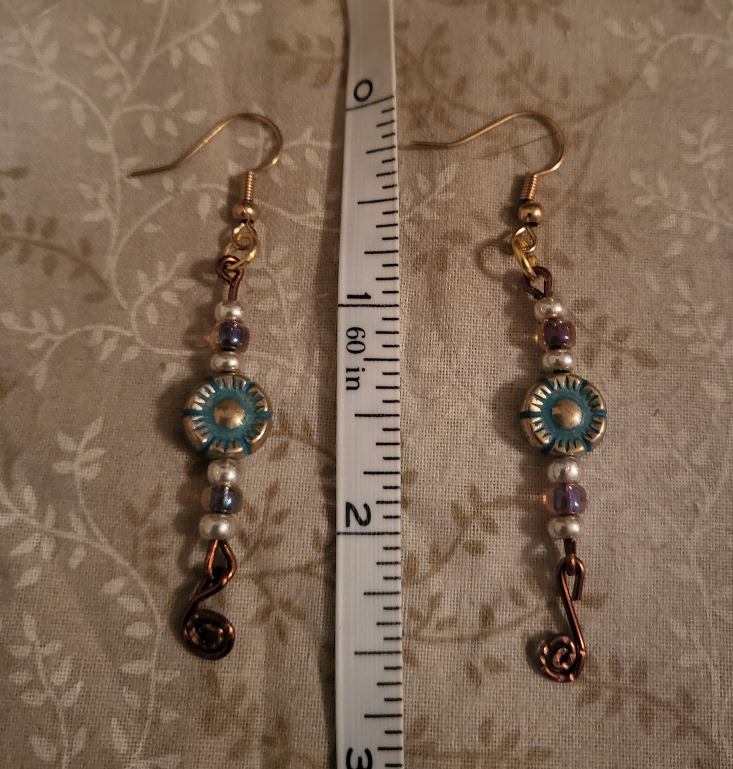 Teal Swirl Earrings