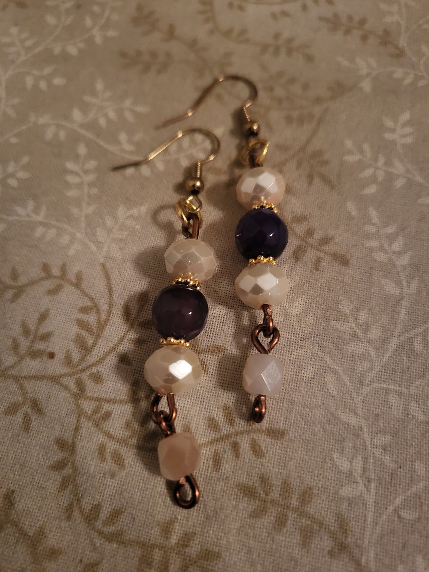 Purple Dangly Earrings