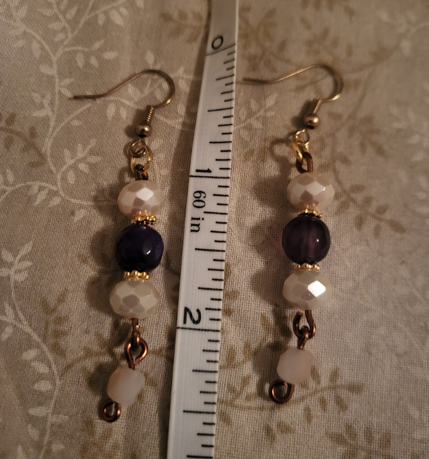 Purple Dangly Earrings