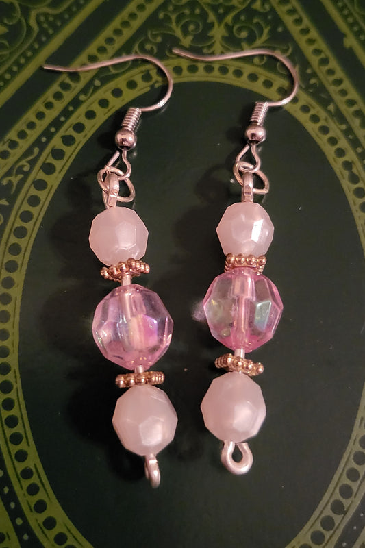 Pink Drop 2.5" Earrings