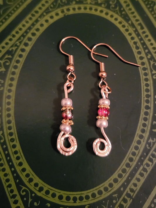 Iridescent Swirly 1.75 " Earrings