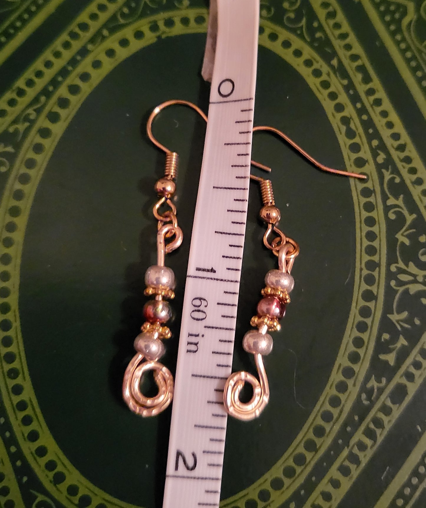 Iridescent Swirly 1.75 " Earrings