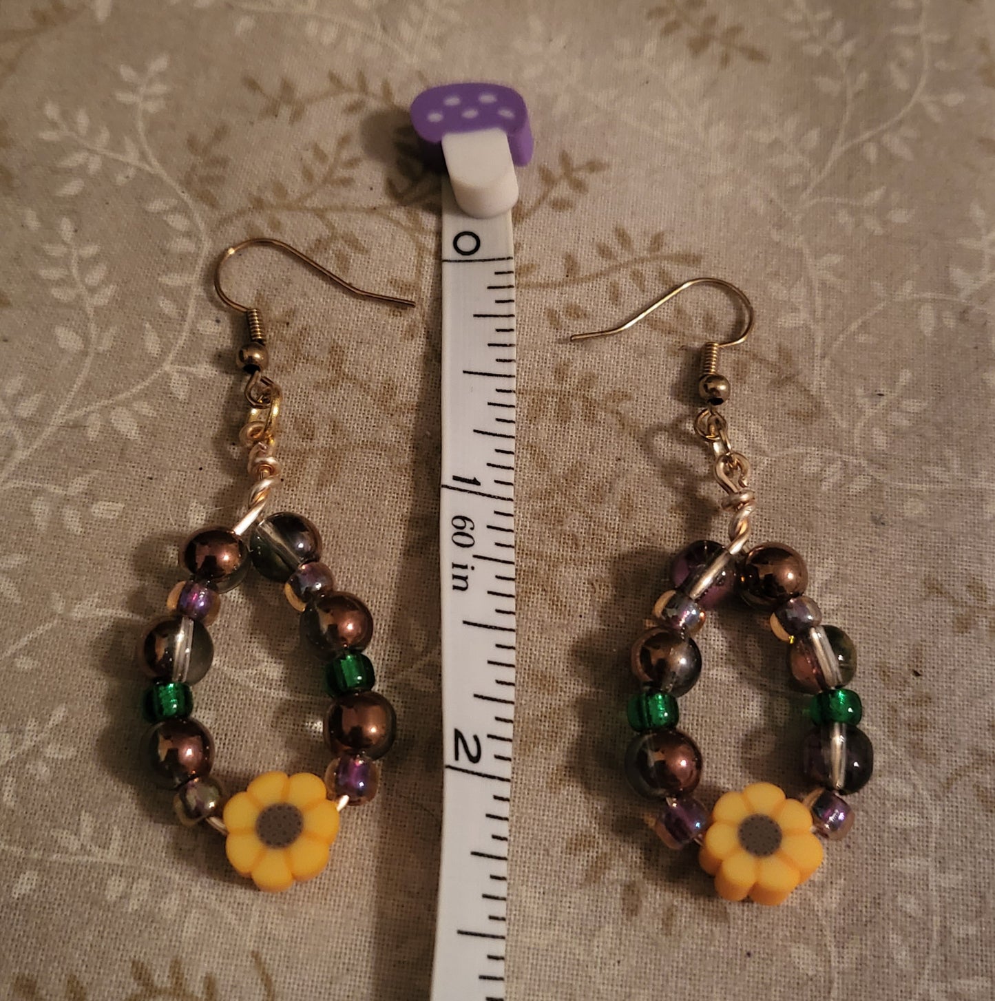 Sunflower Dangly Earrings