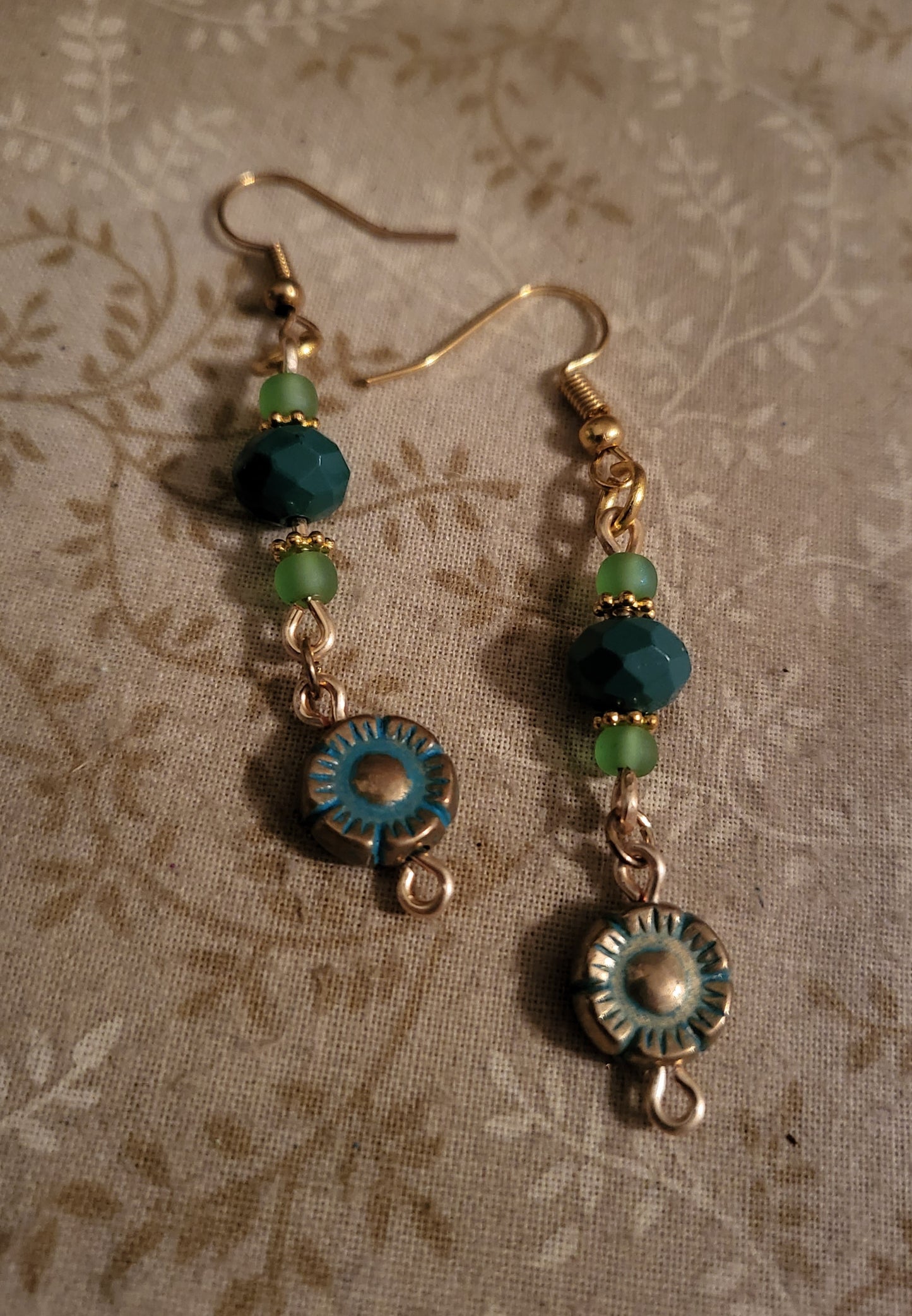 Teal Drop Earrings