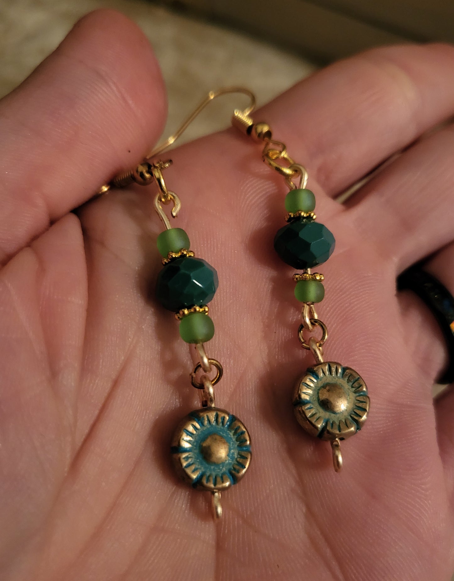 Teal Drop Earrings