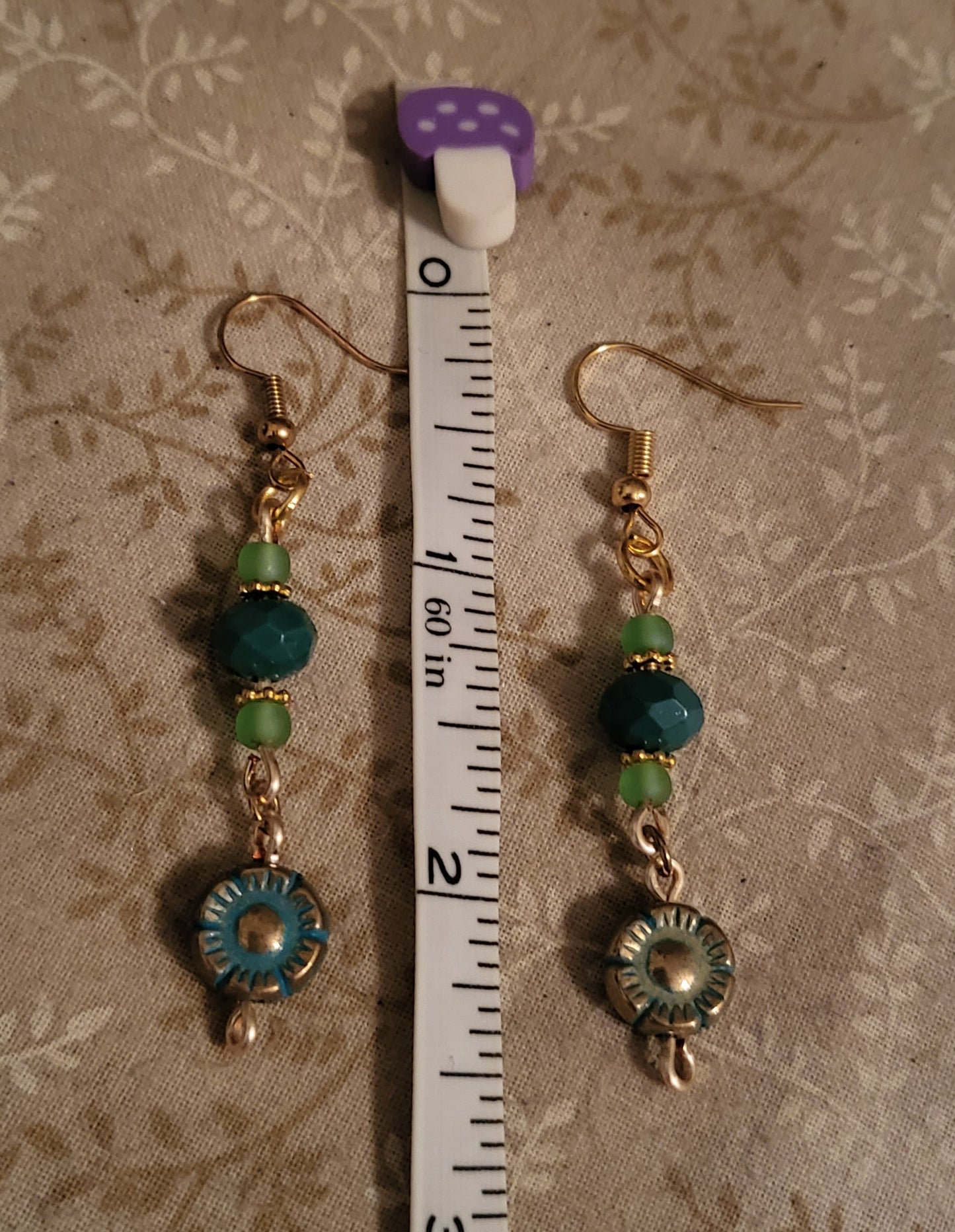 Teal Drop Earrings