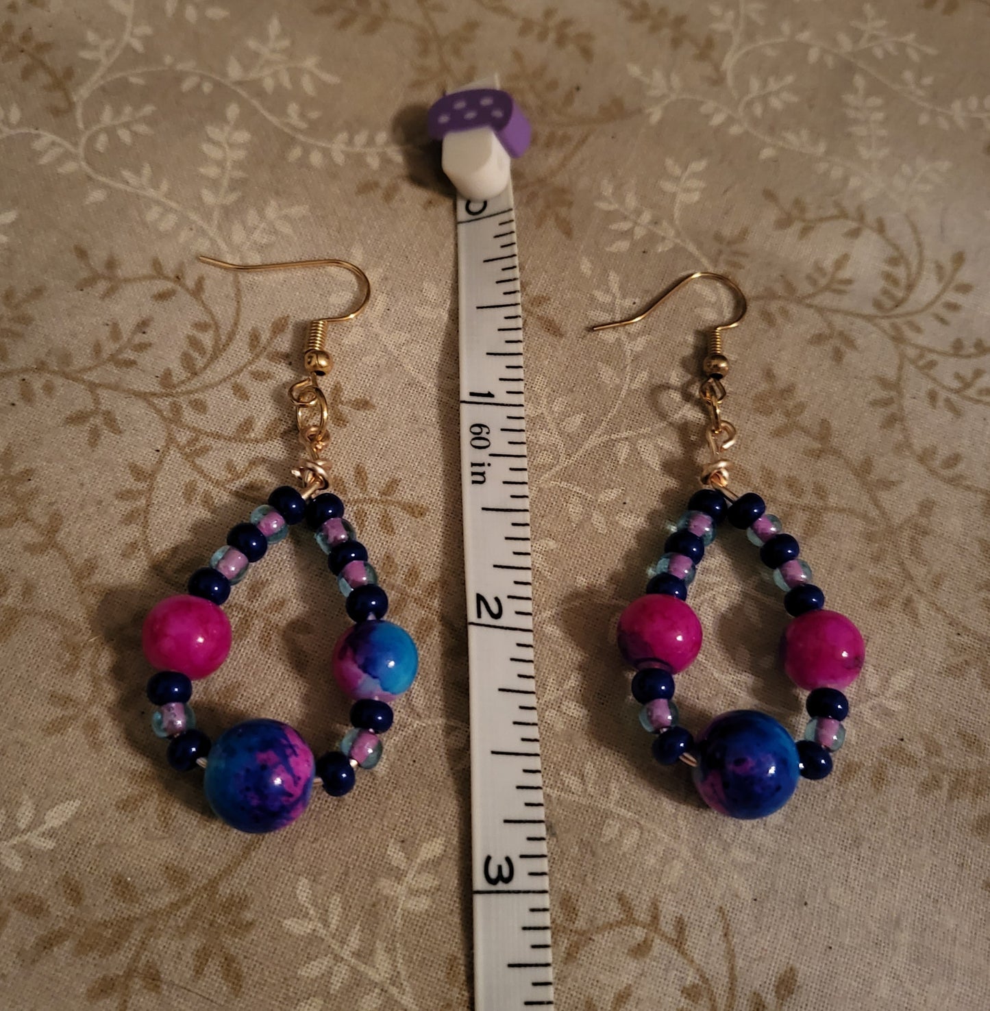 Fuschia Dangly Earrings