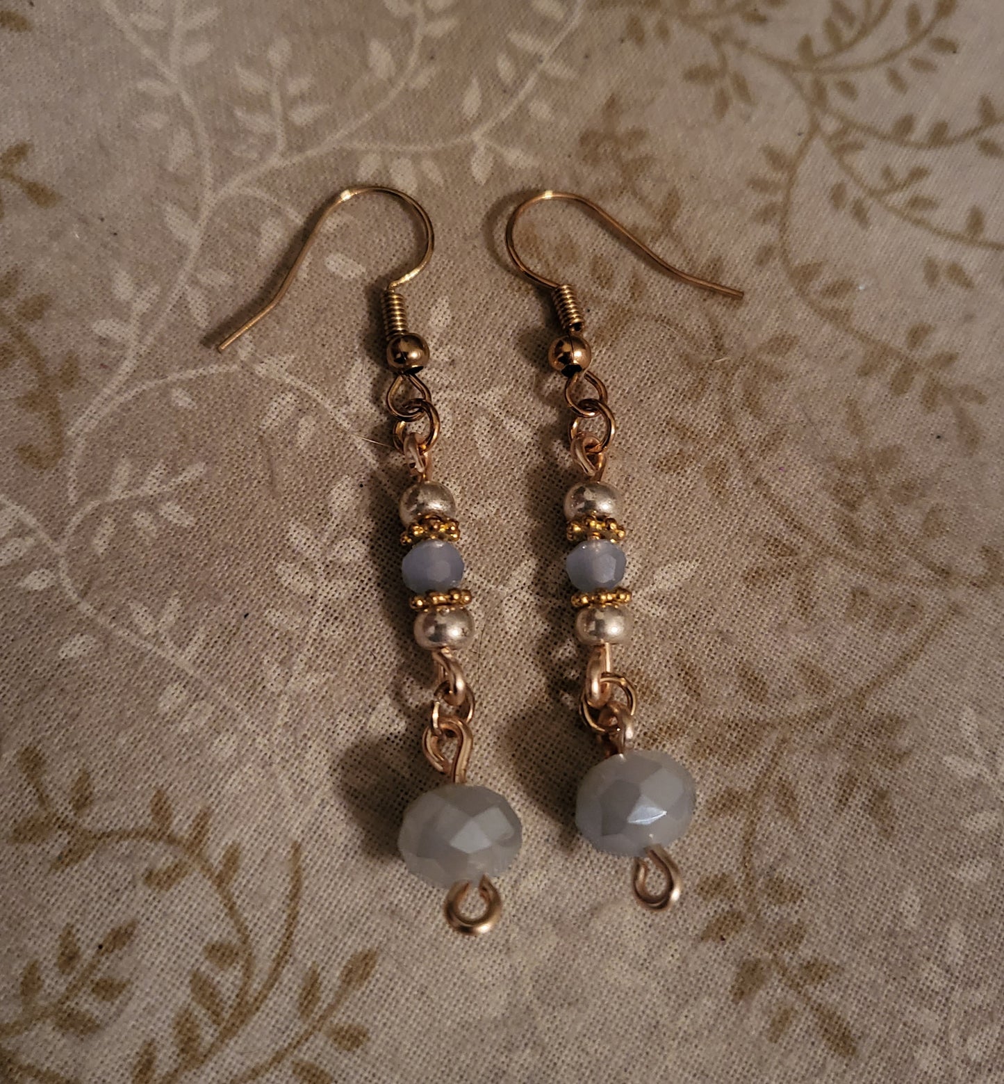 Dusky Blue Dangly Earrings