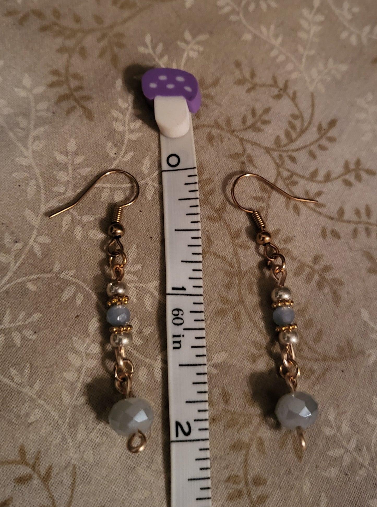 Dusky Blue Dangly Earrings