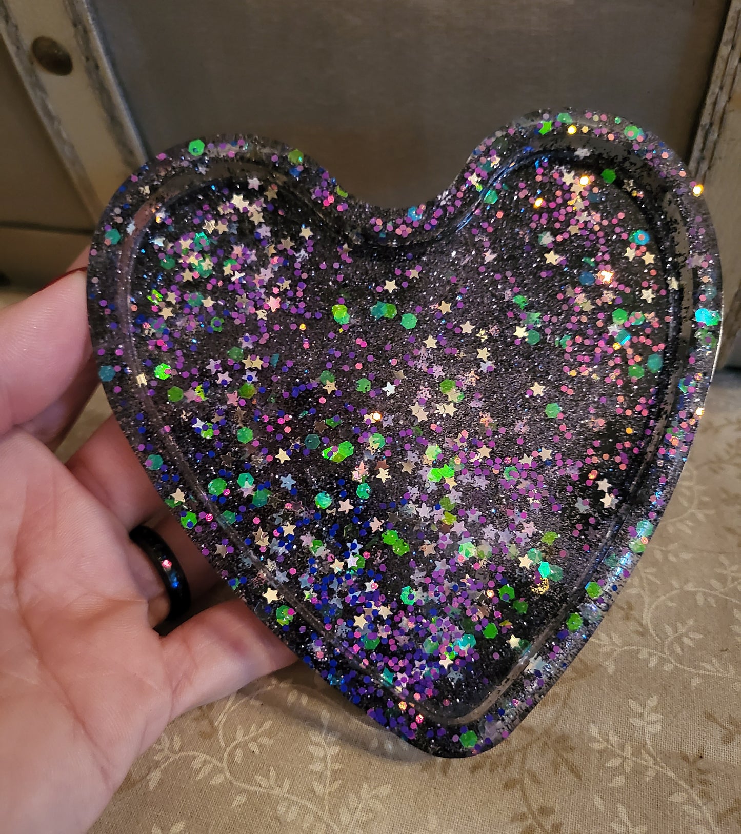 Spacey Heart Jewelry Tray