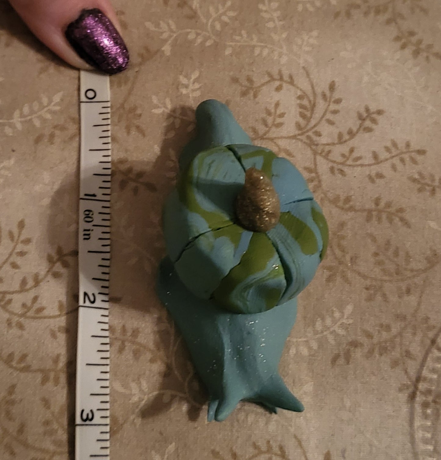 Green and Blue Pumpkin Snail