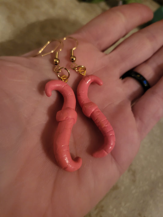 Down to Earth Worm Earrings