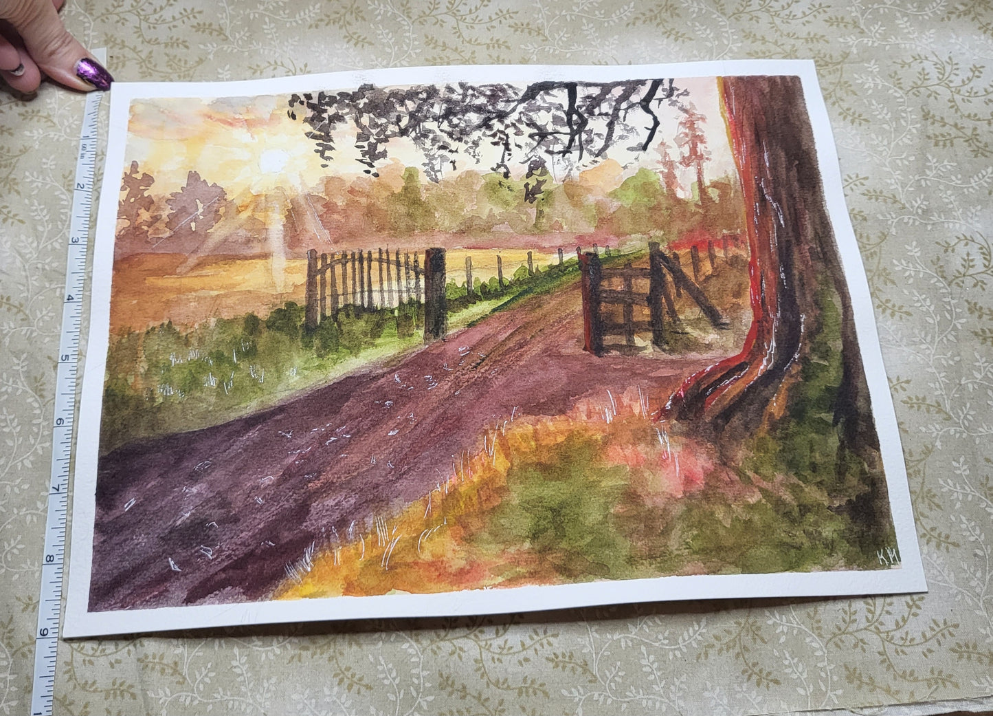 Autumn Days 9x12 Original Watercolor