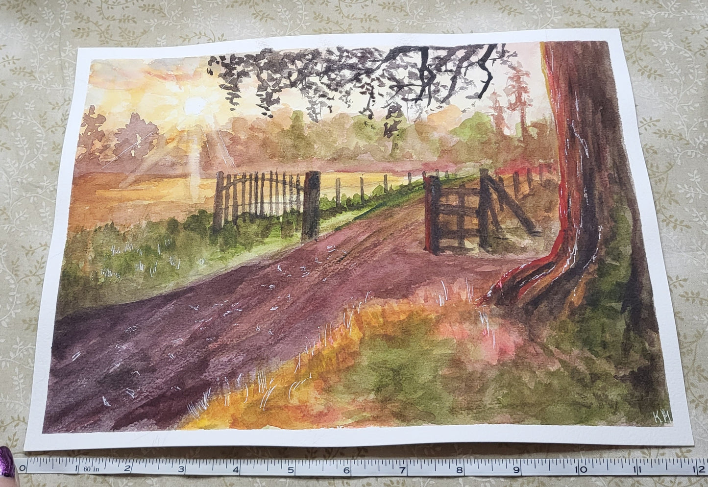 Autumn Days 9x12 Original Watercolor