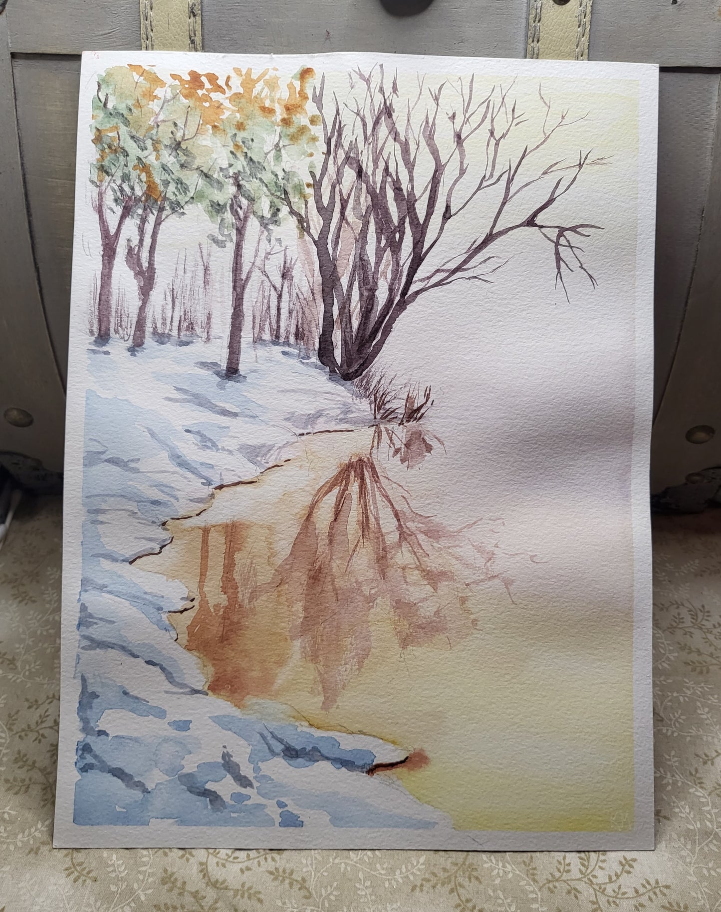 Winter Morning 9x12 Original Watercolor