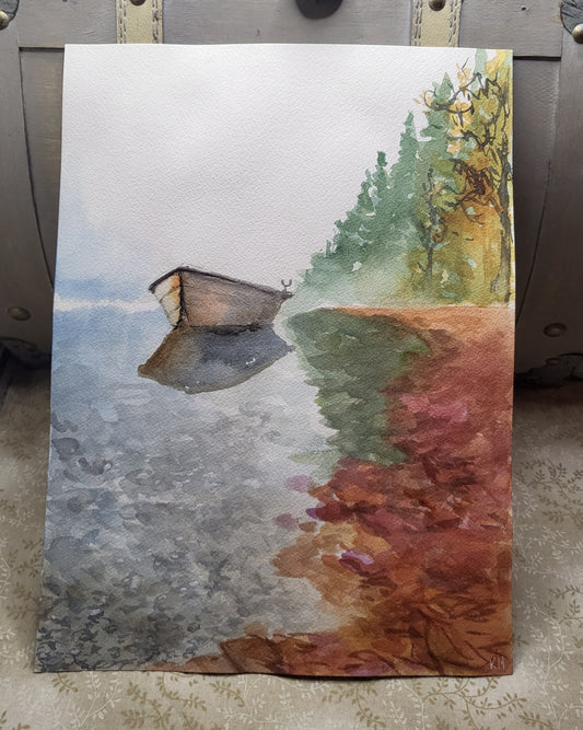 Misty Morning 9x12 Original Watercolor