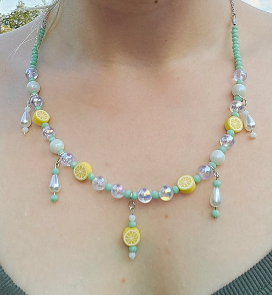 Teal Lemonade Necklace